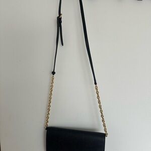 Burberry Black Crossbody Bag with Gold Chain